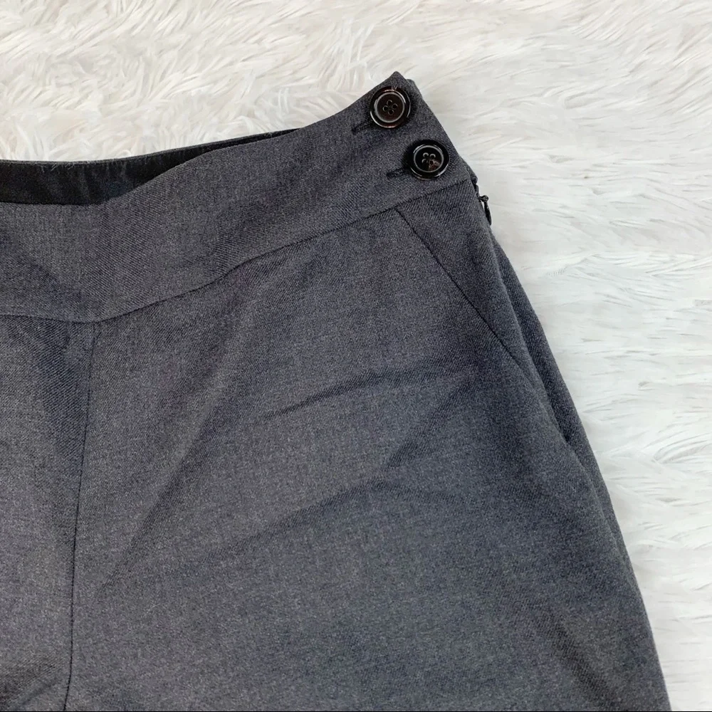 Sak Fifth Avenue high waisted wool blend straight dress pants in gray‎